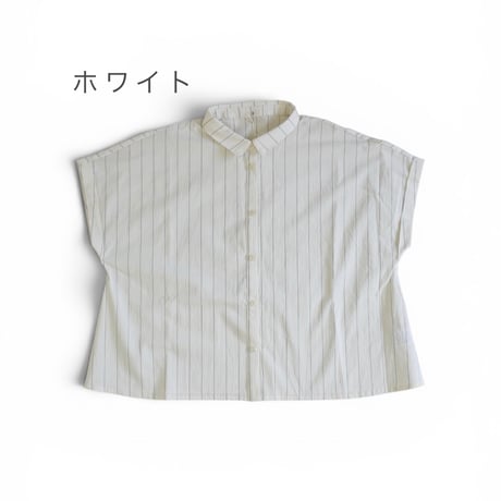 3色＊ASCOT-アスコット-ストライプ フレンチスリーブブラウス