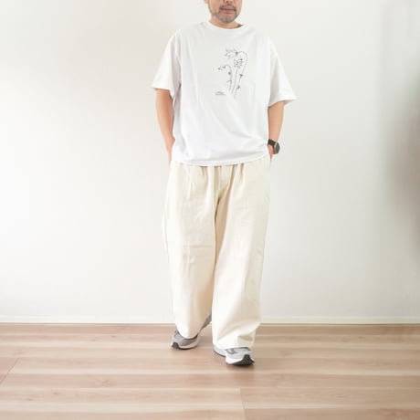 ＊ユニセックス＊ämne-アンヌ-" Blåklocka " half sleeve tee / amn-CS-096