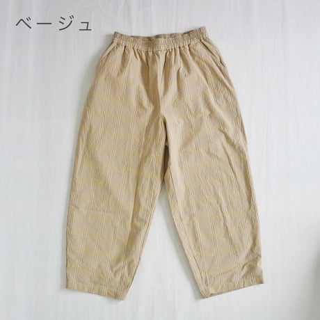 2色ユニセックス＊have a good day-ハブアグッドデイ-Plaid volume pants チェックボリュームパンツ