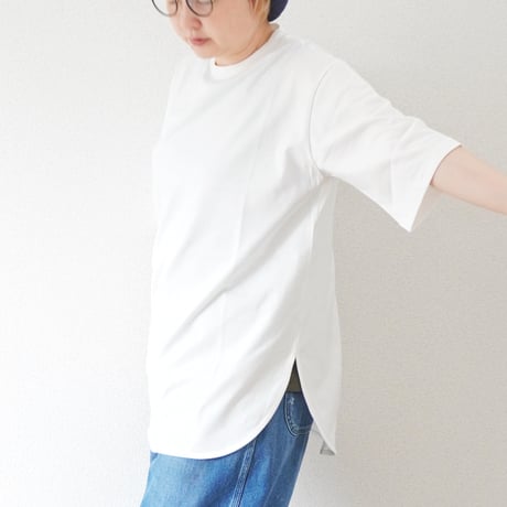 2色＊ユニセックス＊amne-アンヌ-JERSEY round hem tee / amn-CS-077