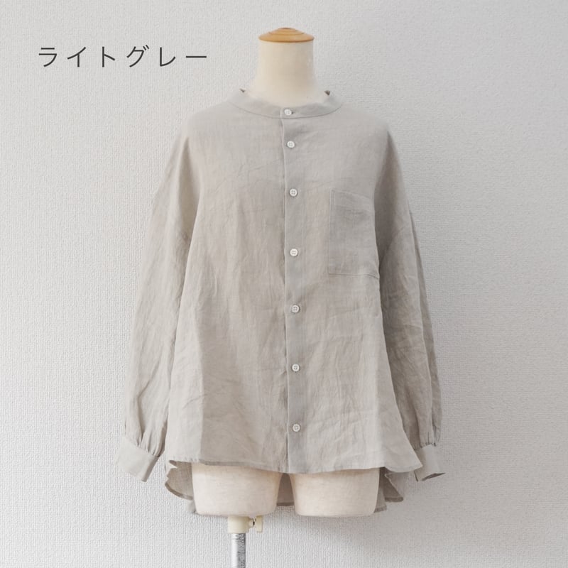 2色*レディース*Linen ya-リネンヤ-リネンワイドバンドカラー 2色*レディース*Linen ya-リネンヤ-リネンワイドバンドカラー