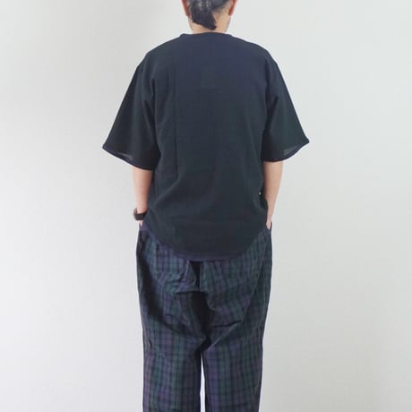再々入荷＊ユニセックス＊CATTA-カッタ-AMERICAN CREW NECK PKT T-SHIRT AIR COTTON SUCKER / ブラック