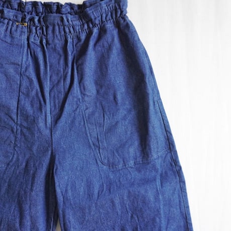 ＊レディース＊Linen ya-リネンヤ-ストレッチデニム セミキュロットパンツ
