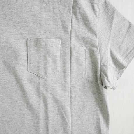 ＊ユニセックス＊Audience-オーディエンス-ビッグサイズリメイク USAファブリック丸胴国産ポケットTEE/杢グレー