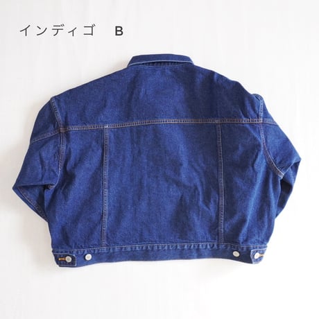 2色＊レディース＊ichi-イチ-ショート デニムジャケット 2nd TYPE with ヴィンテージピンズ10個