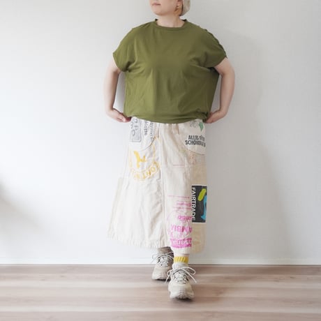 3色＊レディース＊SLOWHANDS-スローハンズ-POOFY Back-Gathered T-Shirt