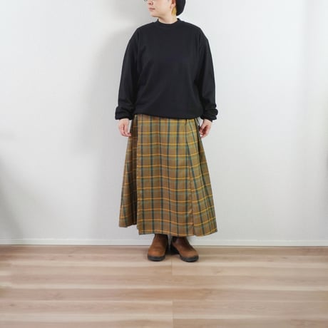 2色＊ユニセックス＊LA MOND-ラモンド-DRAWST MOCK NECK WOOL LONGTEE（LM-C207-WL）