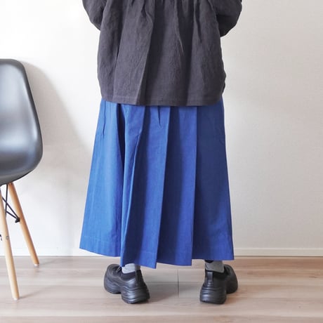 2色＊レディース＊Linen ya-リネンヤ-タックスカート/82cm丈
