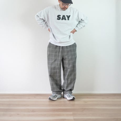2色ユニセックス＊have a good day-ハブアグッドデイ-Plaid volume pants チェックボリュームパンツ