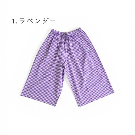 ＊レディース＊快晴堂 -ゆらぎギンガム/ふわりはかまパンツ / 62P-13