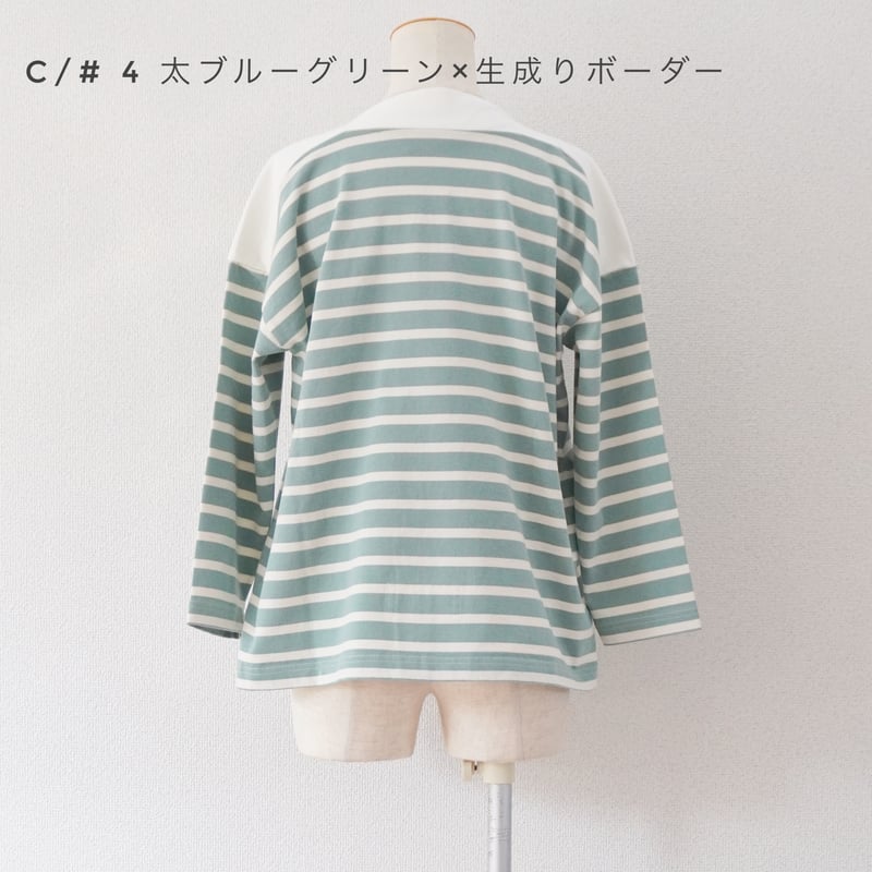 2色レディース＊快晴堂-HAYATE セーラーボーダー Tシャツ