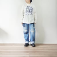 ＊ユニセックス＊TIGRE BROCANTE-ティグルブロカン-12.75oz 5PKTストレートパンツ/ハンドメイドダメージ加工