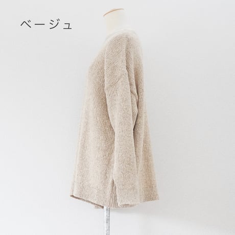 2色＊ユニセックス＊ORDINARY FITS-オーディナリーフィッツ-COTTON PULLOVER  KN005-125/ブラック、ベージュ