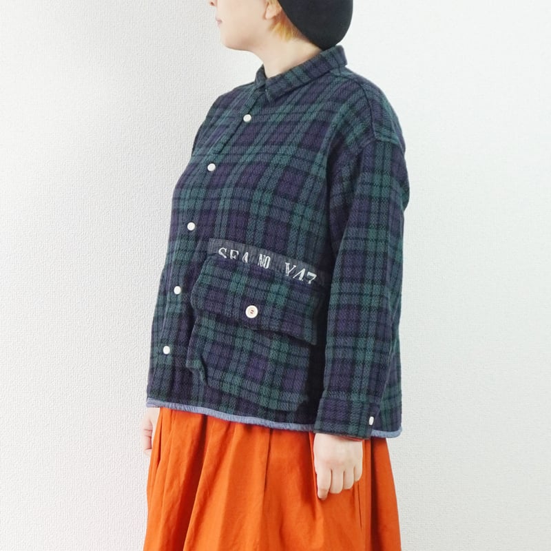 3色＊レディース＊快晴堂 -Girl'sタータンチェック・リラクシンWork