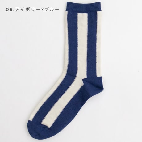 3色＊レディース＊prit -ストライプソックス P01662