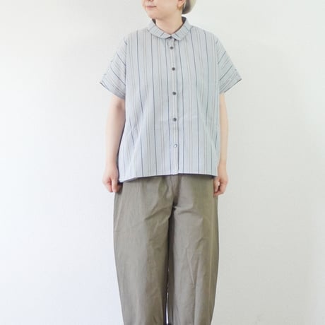 3色＊ASCOT-アスコット-ストライプ フレンチスリーブブラウス