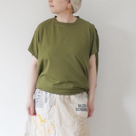 3色＊レディース＊SLOWHANDS-スローハンズ-POOFY Back-Gathered T-Shirt