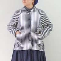 ＊レディース＊TIGRE BROCANTE-ティグルブロカンテ-ヒッコリー ビッグカラーラグランジャケット