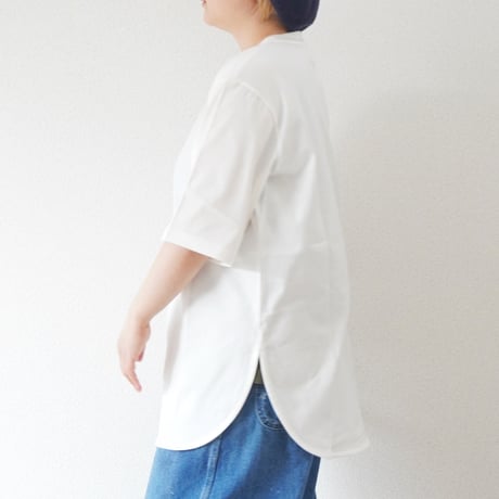 2色＊ユニセックス＊amne-アンヌ-JERSEY round hem tee / amn-CS-077