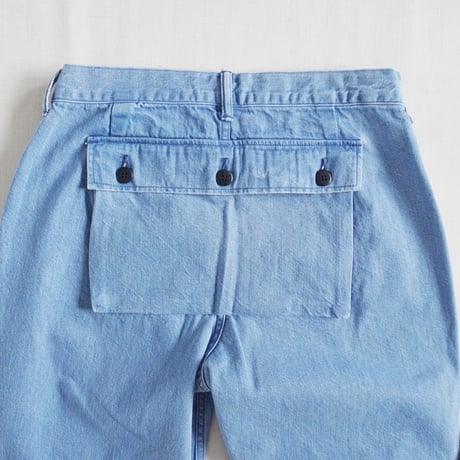 2色＊ユニセックス＊TIGRE BROCANTE-ティグルブロカン-11.5オンスデニム バックポケットカーゴパンツ/フェード、ブラック