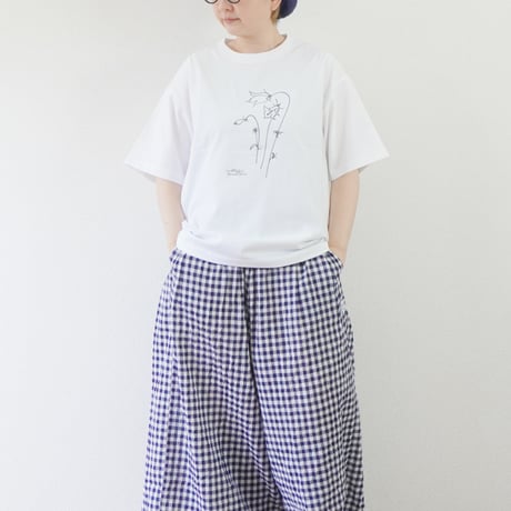 ＊ユニセックス＊ämne-アンヌ-" Blåklocka " half sleeve tee / amn-CS-096