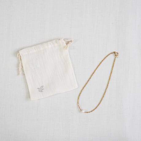 SLOWHANDS-スローハンズ-ネックレス　necklace beads with pearl