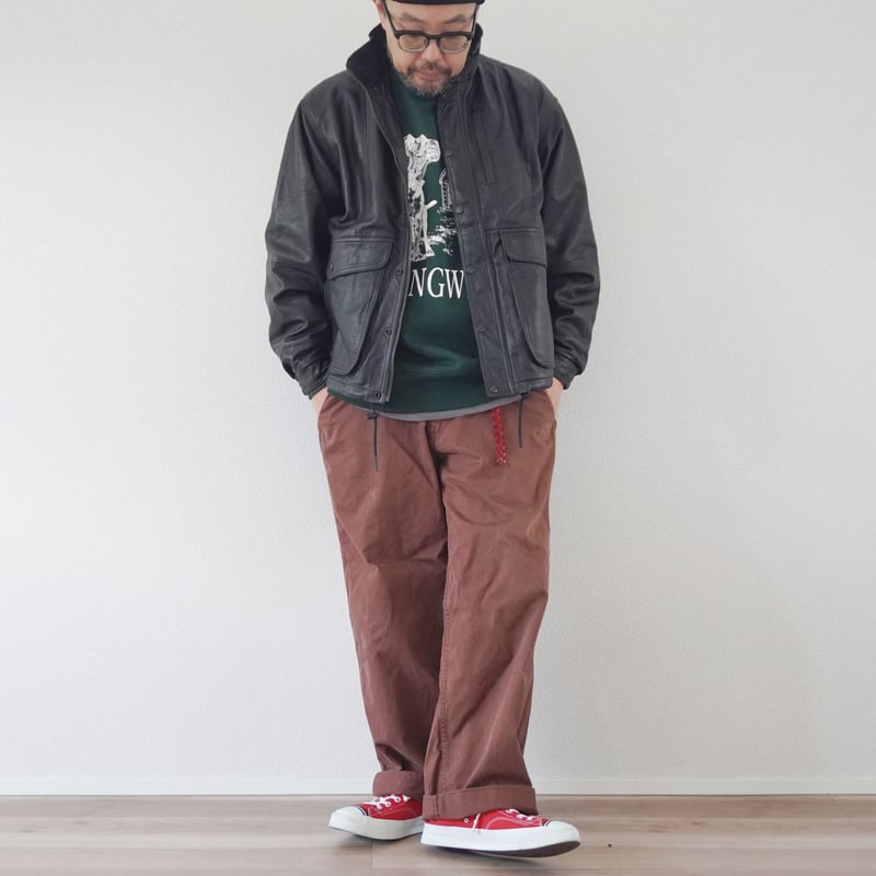 yoused レトロバギーズレザージャケット　サイズ2 yoused / REMAKE LEATHER RETRO BAGGIES JACKET - リメイク