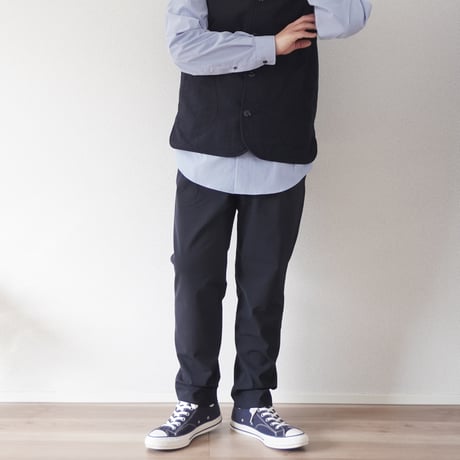 ＊ユニセックス＊LA MOND-ラモンド-STRETCH EASY TROUSERS/LM-P-126-PR ネイビーブラック