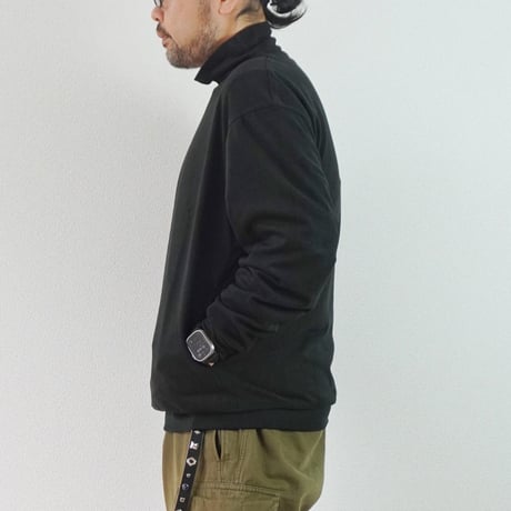 2色＊ユニセックス＊LA MOND-ラモンド-LOUNGE SUEDE HIGH NECK SWEAT LM-C-211