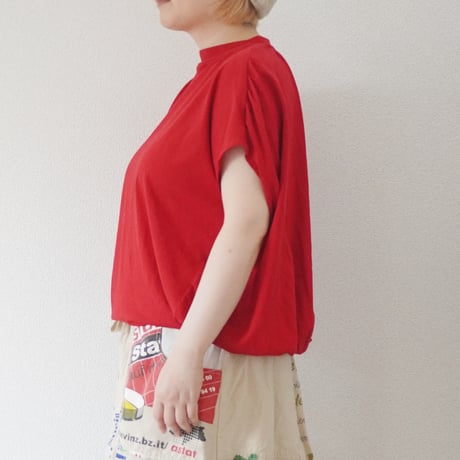 3色＊レディース＊SLOWHANDS-スローハンズ-POOFY Back-Gathered T-Shirt