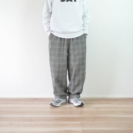 2色ユニセックス＊have a good day-ハブアグッドデイ-Plaid volume pants チェックボリュームパンツ