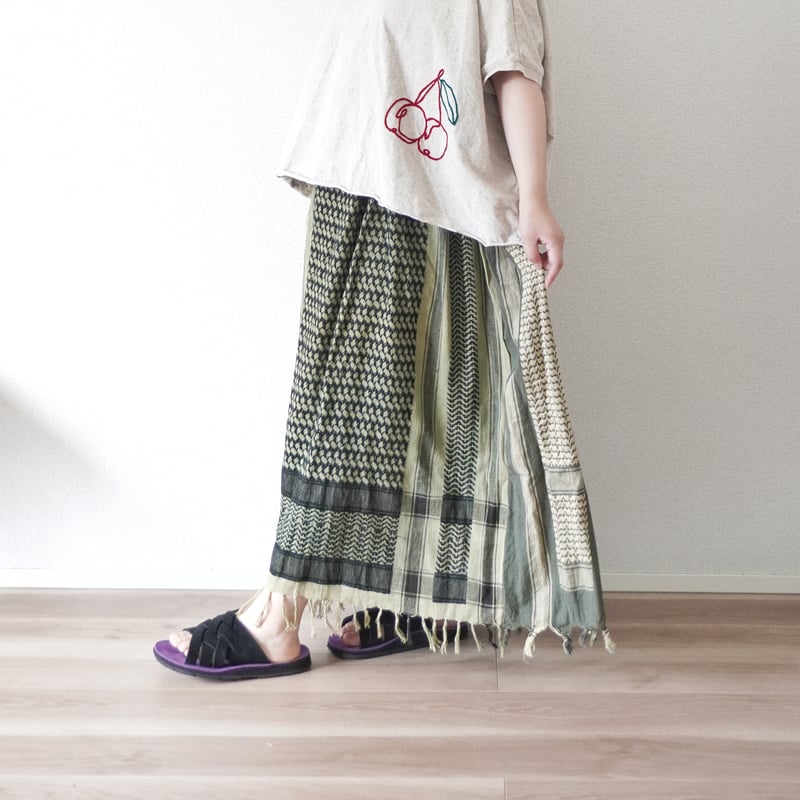 マルクルビアン　フランス製　再構築　リメイク　ダメージ　ブラックスカート マルクルビアン フランス製 再構築 リメイク ダメージ ブラック