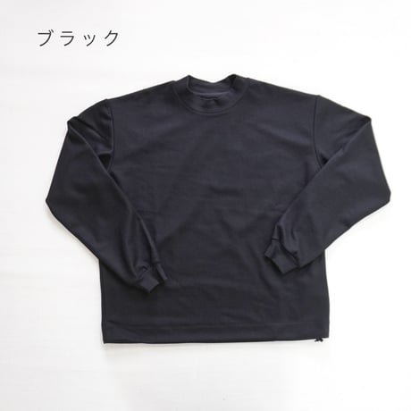 2色＊ユニセックス＊LA MOND-ラモンド-DRAWST MOCK NECK WOOL LONGTEE（LM-C207-WL）