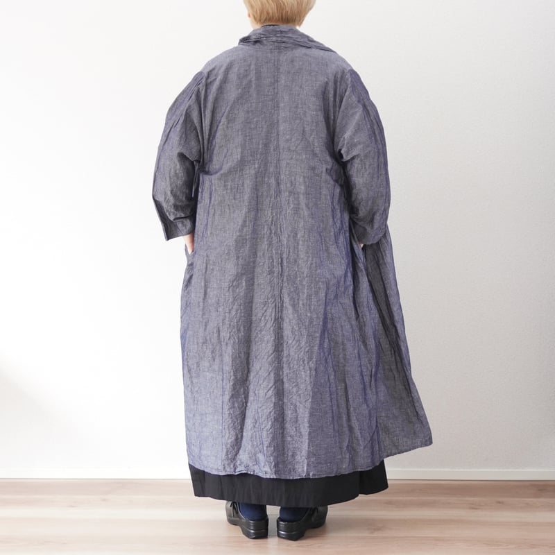 レディース＊Linen ya-リネンヤ-コットンリネン ショールカラー