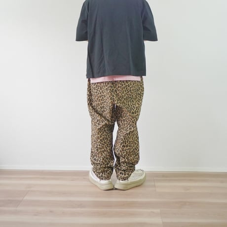 2色＊ユニセックス＊TIGRE BROCANTE-ティグルブロカンテ-コットンナイロンレオパードタゴサクロングパンツ
