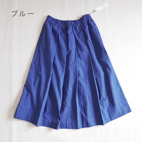 2色＊レディース＊Linen ya-リネンヤ-タックスカート/82cm丈