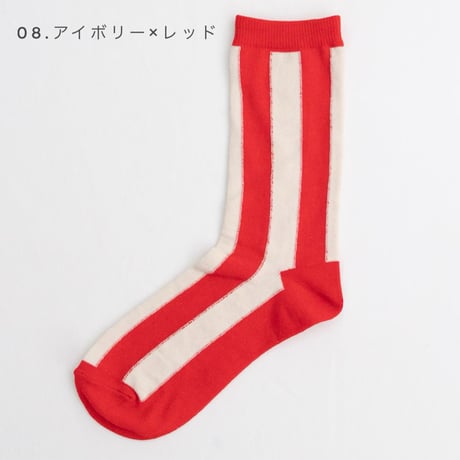 3色＊レディース＊prit -ストライプソックス P01662