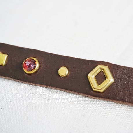 2色goods＊Re.ACT-Studs Narrow Belt/ブラック、ブラウン
