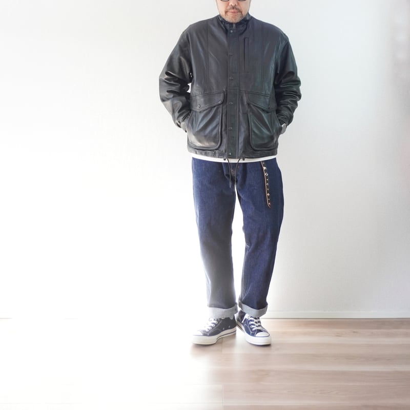 ユニセックス＊YOUSED-ユーズド-RETRO BAGGIES LEATHER JKT |