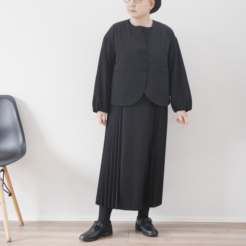 最終値下げ/シーニュcygneサテンジャケット Claire ブラック レディース＊KELEN-ケレン-デザインネックジャケット SARAN/ブラック