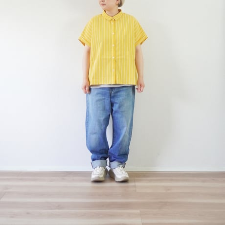 3色＊ASCOT-アスコット-ストライプ フレンチスリーブブラウス