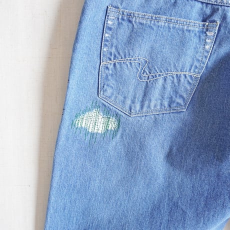 ＊ユニセックス＊TIGRE BROCANTE-ティグルブロカン-12.75oz 5PKTストレートパンツ/ハンドメイドダメージ加工