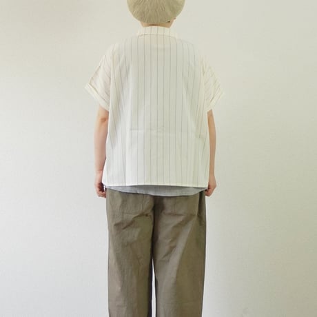 3色＊ASCOT-アスコット-ストライプ フレンチスリーブブラウス
