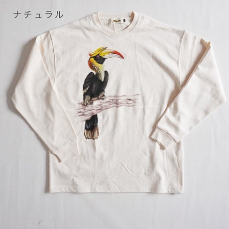 全2色ユニセックス＊Nasngwam. -ナスングワム-GRATE INDIAN HORNBILL LS TEE