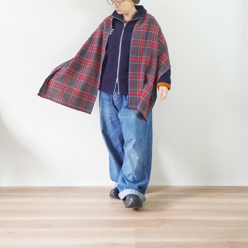 美品✨快晴堂　タータンチェック　カーディガン　ウール 3色＊レディース＊快晴堂 -Girl'sタータンチェック・リラクシン