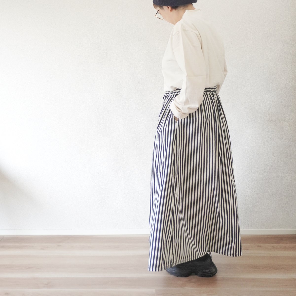 TIGRE BROCANTE スカート レディース＊TIGRE BROCANTE-ティグルブロカンテ-ヒッコリーマキシ