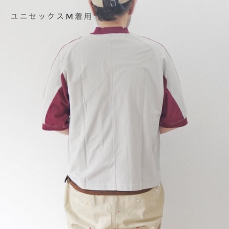 ＊ユニセックス＊TIGRE BROCANTE-ティグルブロカンテ-40/2モダン天竺クアトロ半袖T /エンジ