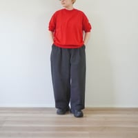 ＊レディース＊Linenya-リネンヤ-CORDURA®︎ 天日干しワッシャー タックワイドパンツ/ブラック