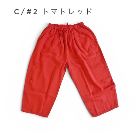 ３色＊レディース＊快晴堂 -ふわふわタックパンツ 初秋まで着られるリネン 62P-38
