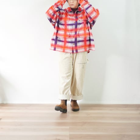 2色ユニセックス＊IMPRESTORE-インプレストア-Printed flannel shirt / J.FOX